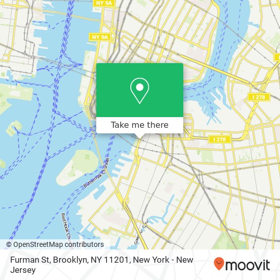 Mapa de Furman St, Brooklyn, NY 11201