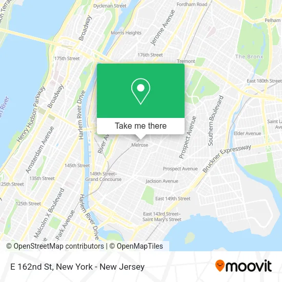 E 162nd St map