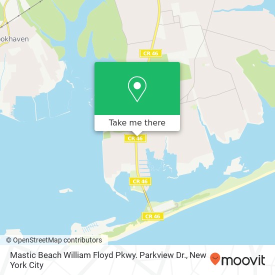 Mastic Beach William Floyd Pkwy. Parkview Dr. map