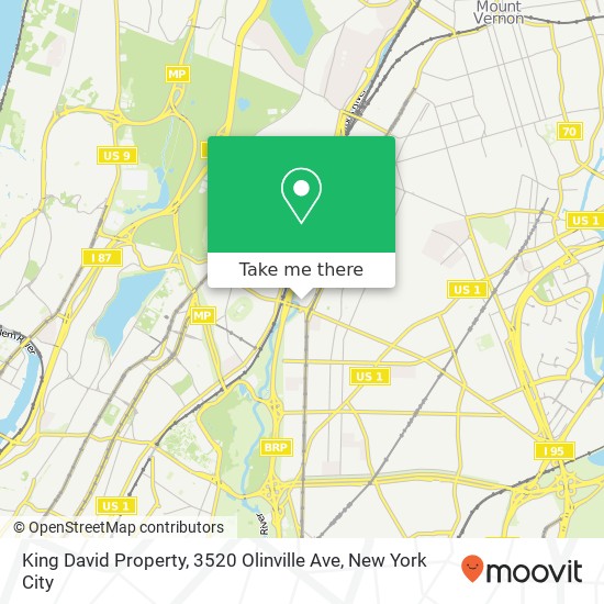 King David Property, 3520 Olinville Ave map