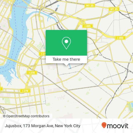 Jujusbox, 173 Morgan Ave map