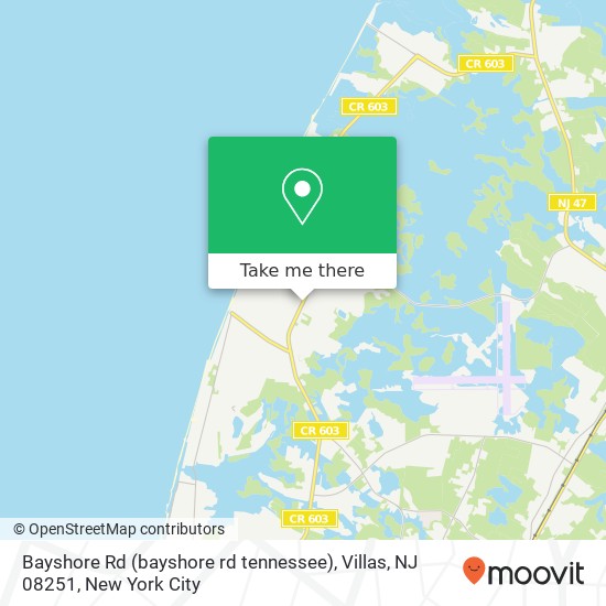 Bayshore Rd (bayshore rd tennessee), Villas, NJ 08251 map