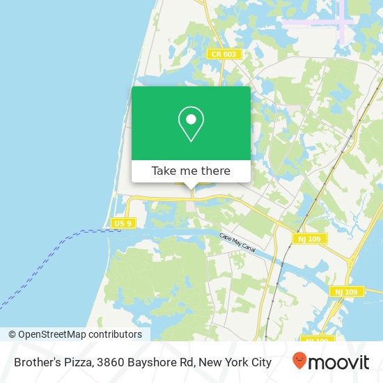 Brother's Pizza, 3860 Bayshore Rd map