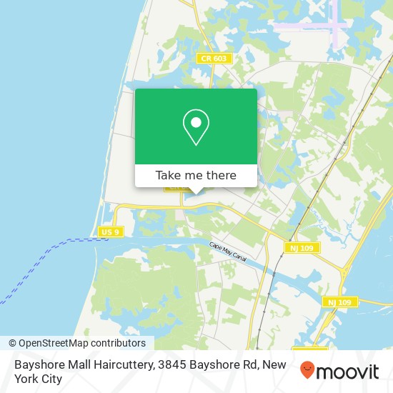 Mapa de Bayshore Mall Haircuttery, 3845 Bayshore Rd