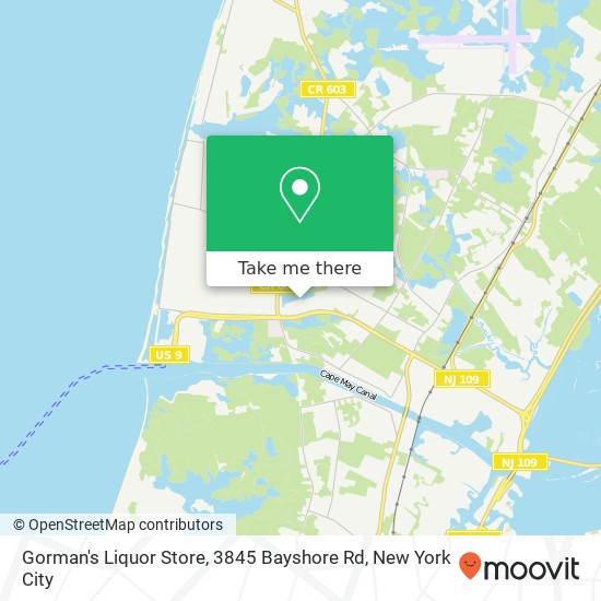 Gorman's Liquor Store, 3845 Bayshore Rd map