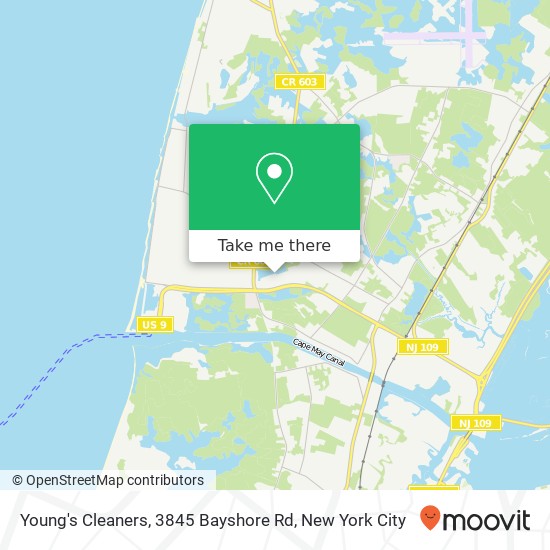 Young's Cleaners, 3845 Bayshore Rd map