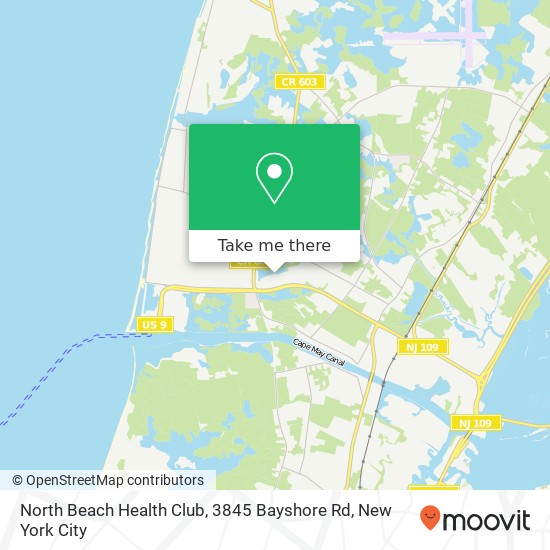 North Beach Health Club, 3845 Bayshore Rd map