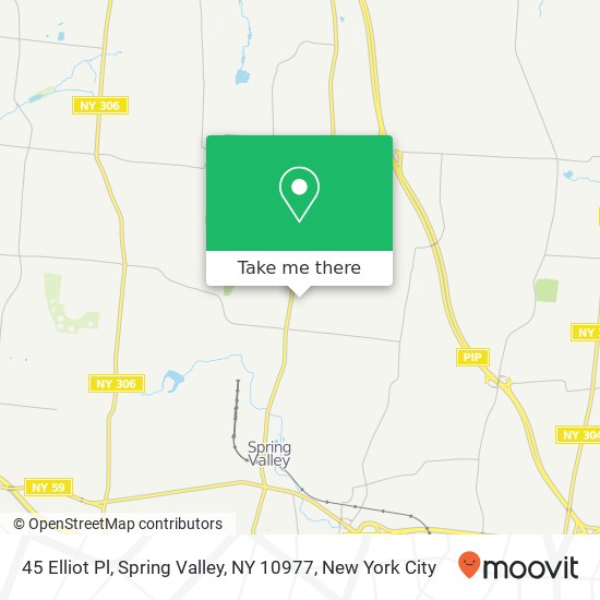 Mapa de 45 Elliot Pl, Spring Valley, NY 10977
