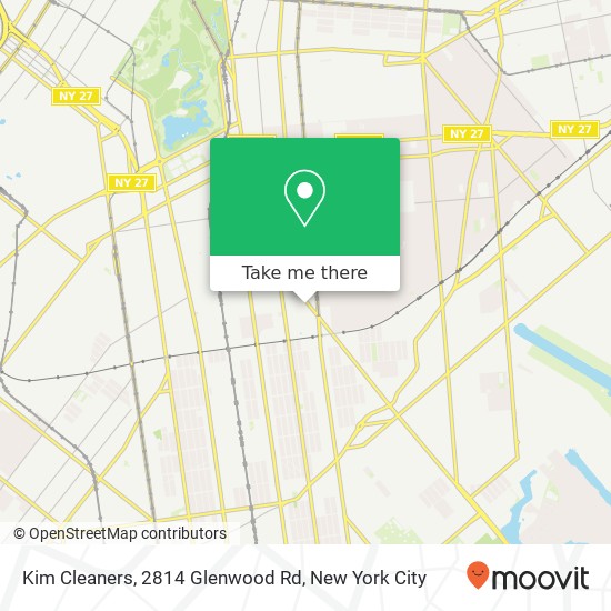 Mapa de Kim Cleaners, 2814 Glenwood Rd