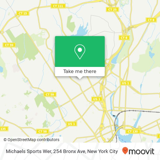 Mapa de Michaels Sports Wer, 254 Bronx Ave