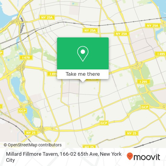 Millard Fillmore Tavern, 166-02 65th Ave map