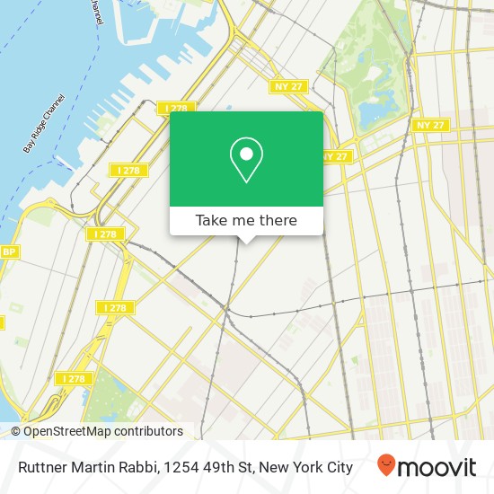 Mapa de Ruttner Martin Rabbi, 1254 49th St