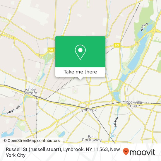 Mapa de Russell St (russell stuart), Lynbrook, NY 11563