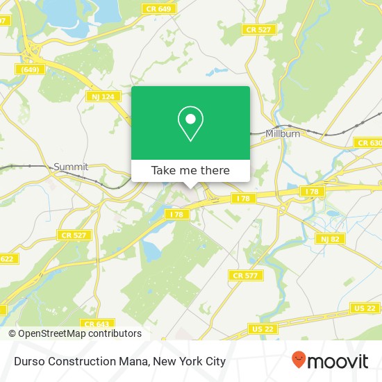 Durso Construction Mana map
