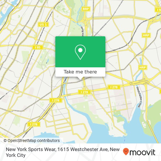 New York Sports Wear, 1615 Westchester Ave map