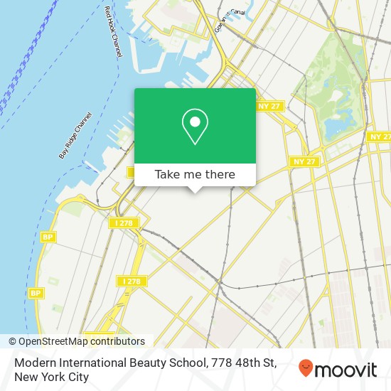 Mapa de Modern International Beauty School, 778 48th St