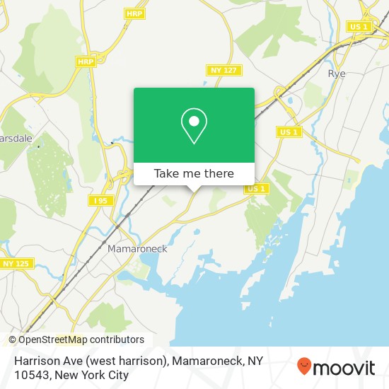 Mapa de Harrison Ave (west harrison), Mamaroneck, NY 10543
