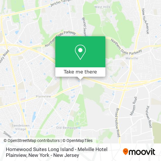 Homewood Suites Long Island - Melville Hotel Plainview map