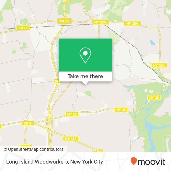 Long Island Woodworkers map