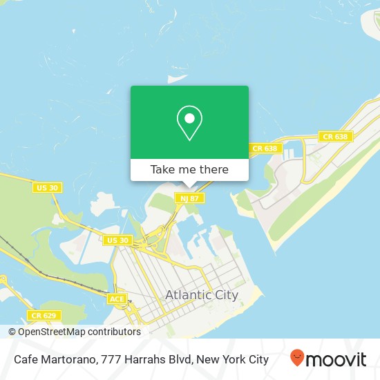 Mapa de Cafe Martorano, 777 Harrahs Blvd