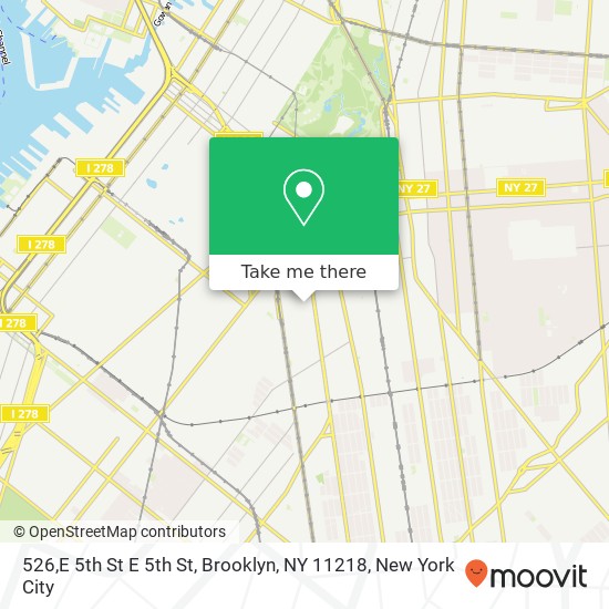 526,E 5th St E 5th St, Brooklyn, NY 11218 map