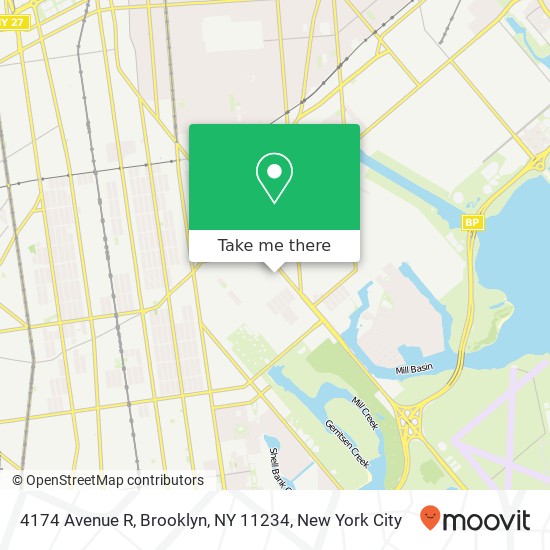 Mapa de 4174 Avenue R, Brooklyn, NY 11234