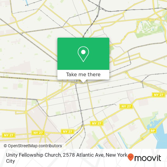 Mapa de Unity Fellowship Church, 2578 Atlantic Ave