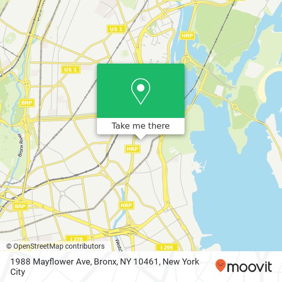 Mapa de 1988 Mayflower Ave, Bronx, NY 10461