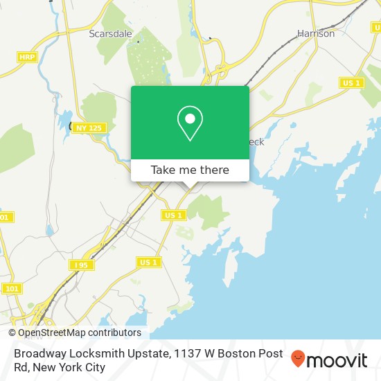 Mapa de Broadway Locksmith Upstate, 1137 W Boston Post Rd
