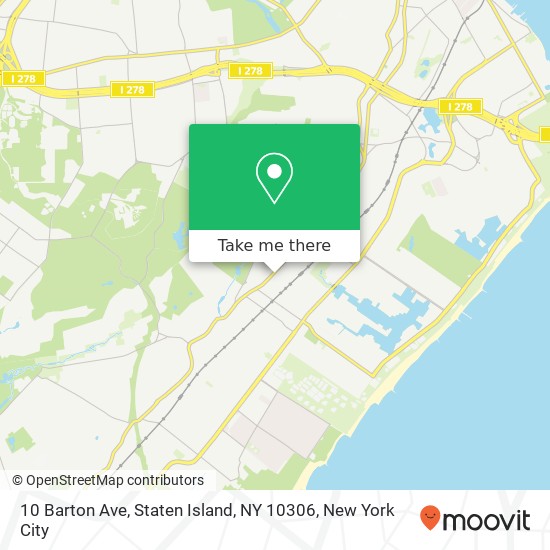Mapa de 10 Barton Ave, Staten Island, NY 10306