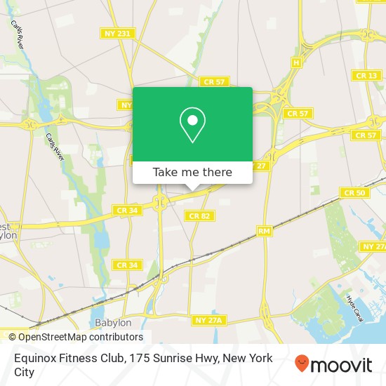 Mapa de Equinox Fitness Club, 175 Sunrise Hwy