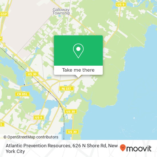 Atlantic Prevention Resources, 626 N Shore Rd map