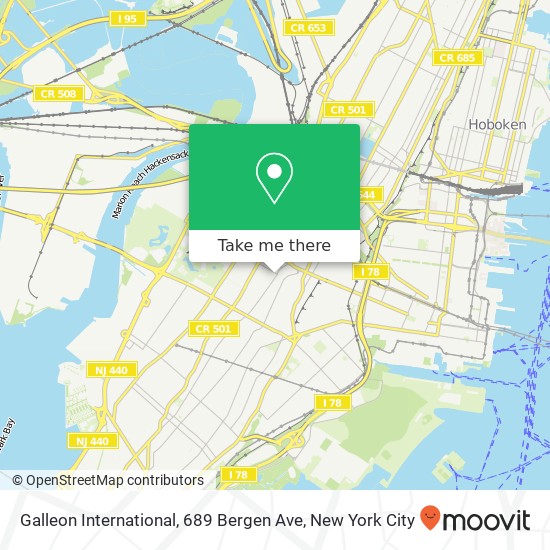 Mapa de Galleon International, 689 Bergen Ave