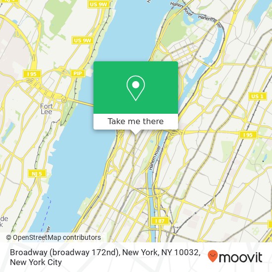 Broadway (broadway 172nd), New York, NY 10032 map