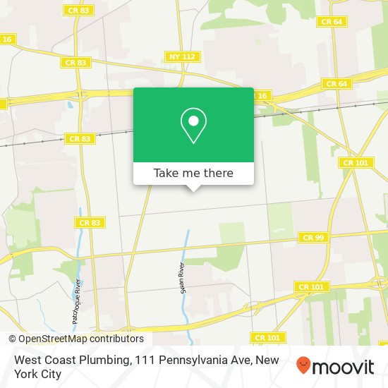 Mapa de West Coast Plumbing, 111 Pennsylvania Ave