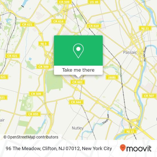 96 The Meadow, Clifton, NJ 07012 map