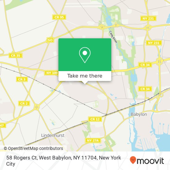 58 Rogers Ct, West Babylon, NY 11704 map