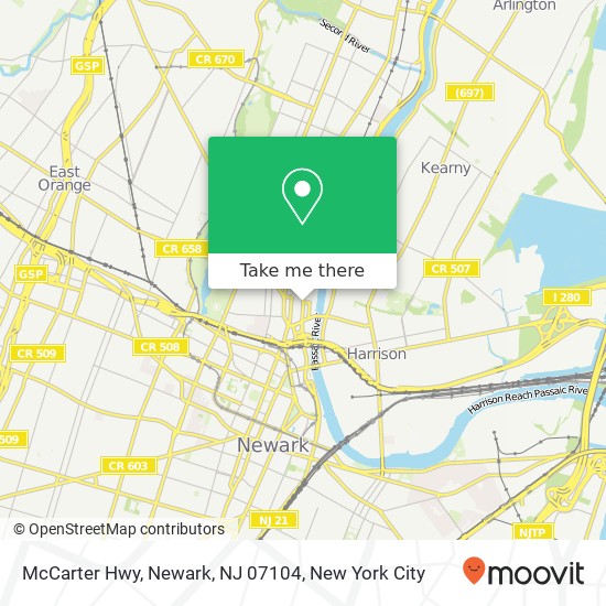 McCarter Hwy, Newark, NJ 07104 map