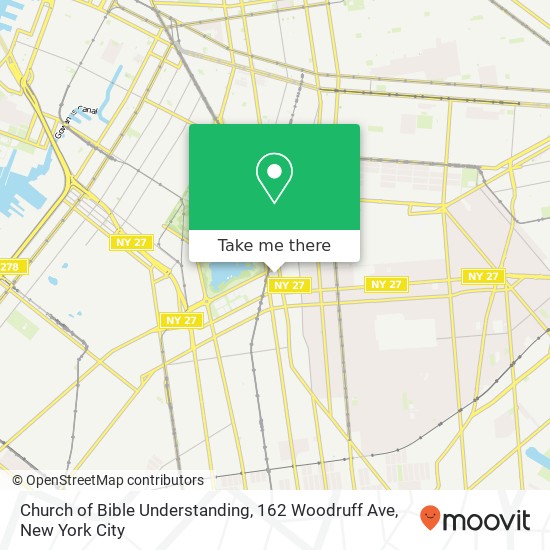 Church of Bible Understanding, 162 Woodruff Ave map