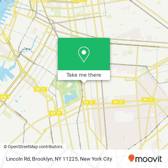 Mapa de Lincoln Rd, Brooklyn, NY 11225
