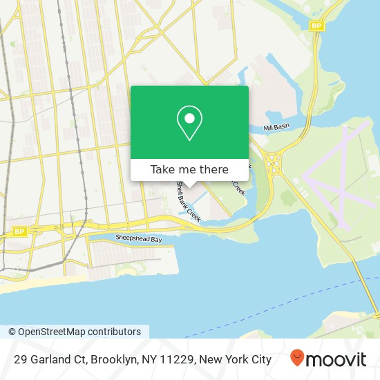 Mapa de 29 Garland Ct, Brooklyn, NY 11229