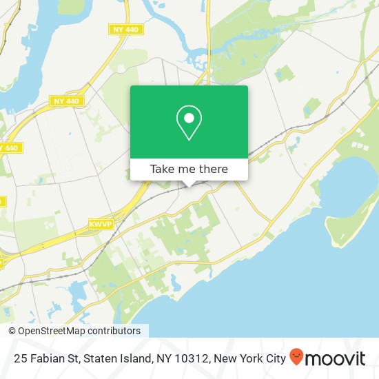 Mapa de 25 Fabian St, Staten Island, NY 10312