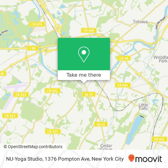 Mapa de NU-Yoga Studio, 1376 Pompton Ave