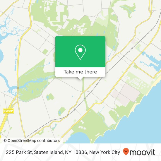 Mapa de 225 Park St, Staten Island, NY 10306