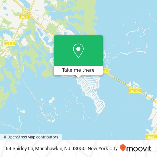 64 Shirley Ln, Manahawkin, NJ 08050 map