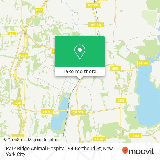 Mapa de Park Ridge Animal Hospital, 94 Berthoud St