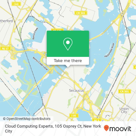 Mapa de Cloud Computing Experts, 105 Osprey Ct