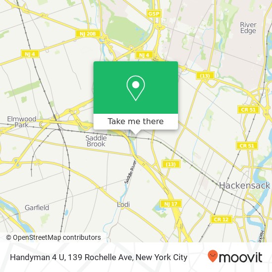 Mapa de Handyman 4 U, 139 Rochelle Ave