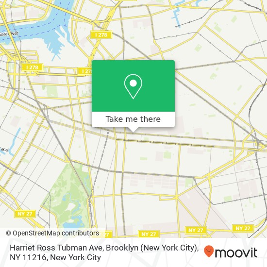 Mapa de Harriet Ross Tubman Ave, Brooklyn (New York City), NY 11216