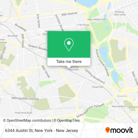 6344 Austin St map
